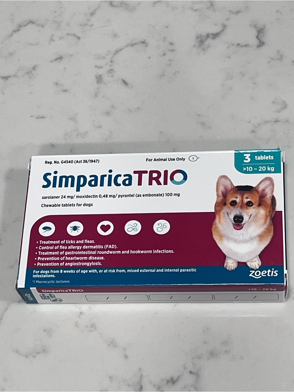 Flea and Tick Control for 22-44 Lbs Medium Dogs